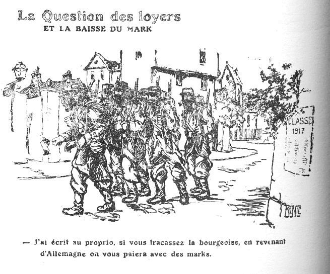 1916 01 19 La question des loyers et la baisse du Mark La Victoire.jpg